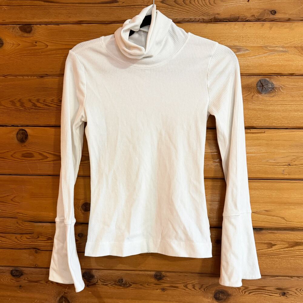 Free People Intimately Sydney Bell Sleeves Knitted Top White Small
